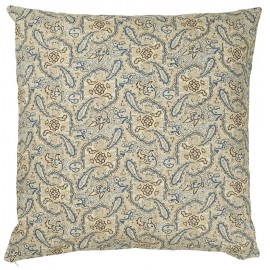 ib laursen housse de coussin carree fleurs bleu marron 1906-46