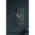 nordal miroir mural ovale avec tablette laiton 4067