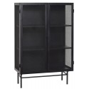 hubsch vitrine vaisselier metal perfore style industriel noir 020608