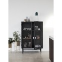 hubsch vitrine vaisselier metal perfore style industriel noir 020608