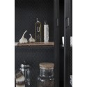 hubsch vitrine vaisselier metal perfore style industriel noir 020608