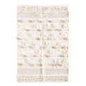 madam stoltz petit tapis chindi franges ecru beige