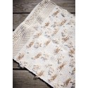 madam stoltz petit tapis chindi franges ecru beige