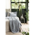 ib laursen plaid coton matelasse uni bleu devale 6209-68