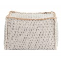 Pouf carré jute coton écru House Doctor Abi