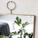 house dotor loop miroir mural metal laiton style retro vintage Pm0152