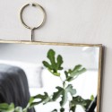 Miroir rectangulaire vintage métal laiton House Doctor Loop