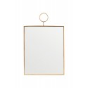 Miroir rectangulaire vintage métal laiton House Doctor Loop