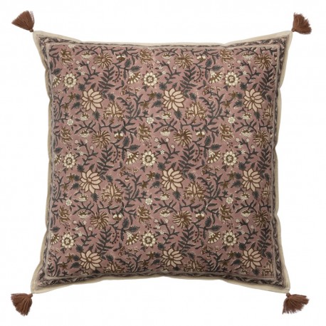 Housse de coussin fleurie carrée vintage Bungalow Denmark Komati