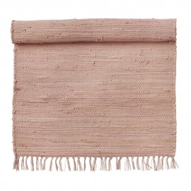 bungalow denmark tapis descente de lit chindi rose nude 60 x 90 cm