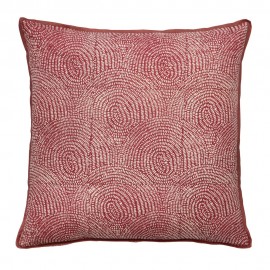 bungalow denmark housse de coussin soie rouge zen 50 x 50 cm