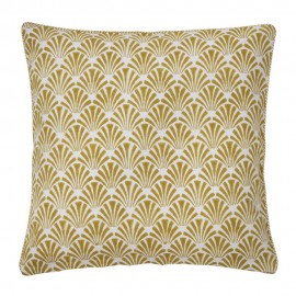 Housse de coussin carrée coton motif jaune Bungalow Denmark Deca