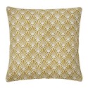 bungalow denmark housse de coussin carree coton motif jaune deca 60 x 60 cm