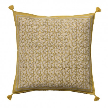 bungalow denmark housse de coussin style hippie chic jaune curry 60 x 60 cm