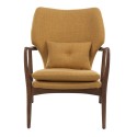 Fauteuil vintage bois Pols Potten Peggy ocre