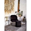 madam stoltz fauteuil retro velours noir