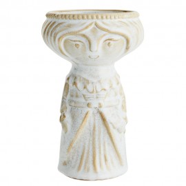 madam stoltz petit vase en forme de femme en gres ecru woman