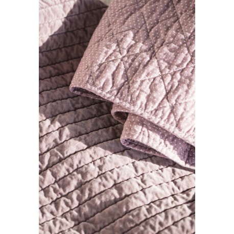 ib laursen plaid velours pique mauve 130 x 180 cm