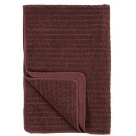 ib laursen couvre lit plaid velours pique marron chocolat 130 x 180 cm