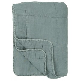 ib laursen couverture matelassee coton bleu poudre 130 x 180 cm