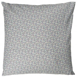 Housse de coussin fleurie coton IB Laursen bleu