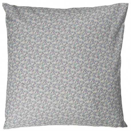 ib laursen housse de coussin fleuri liberty bleu coton 60 x 60 cm