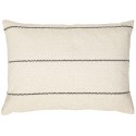 ib laursen housse de coussin rectangulaire coton ecru raye noir 50 x 70