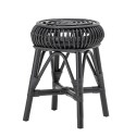 bloomingville tabouret rotin noir rond haze 82043319