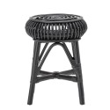 Tabouret rond rotin noir Bloomingville Haze