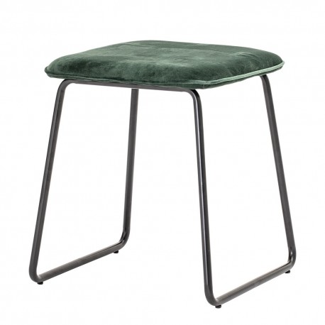 bloomingville tabouret metal noir velours vert 82042670 fly