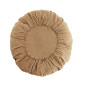 madam stoltz housse de coussin rond lin plisse delave marron clair madam stoltz housse de coussin rond lin plisse delave marron clair