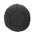 Coussin rond lin délavé plissé Madam Stoltz gris