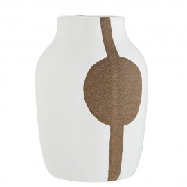 Madam Stoltz Vase aus weißem Sandstein