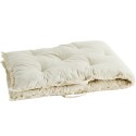 madam stoltz matelas de banc coton blanc ecru franges stye boheme