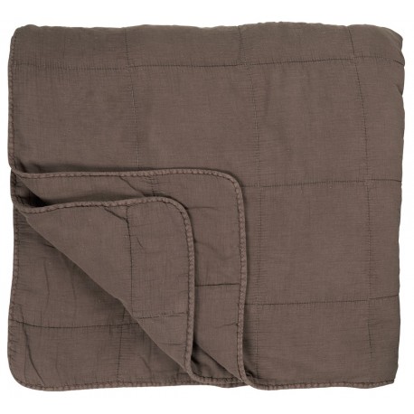 ib laursen boutis jetee de lit matelasse gris taupe 240 x 240 cm