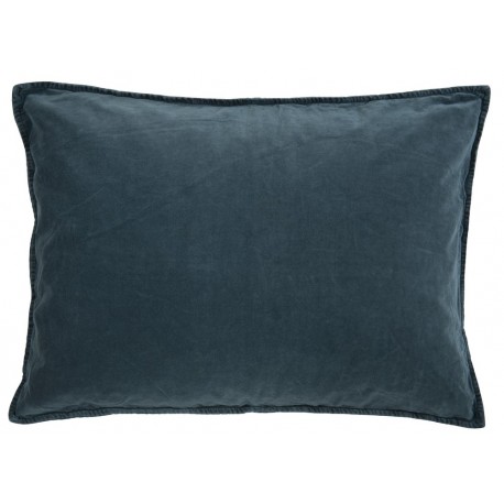 ib laursen housse de coussin rectangulaire velours bleu marine 70 x 50 cm