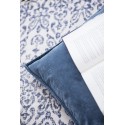 ib laursen housse de coussin rectangulaire velours bleu marine 70 x 50 cm