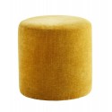 madam stoltz pouf rond jaune style retro