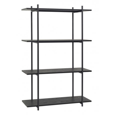 hubsch grande etagere a poser style epure design noire bois metal