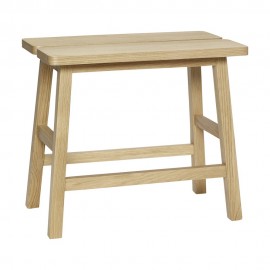 hubsch tabouret bois clair style scandinave 880802