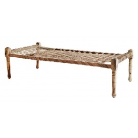 madam stoltz banquette daybed indien charpoy bois manguier jute corde