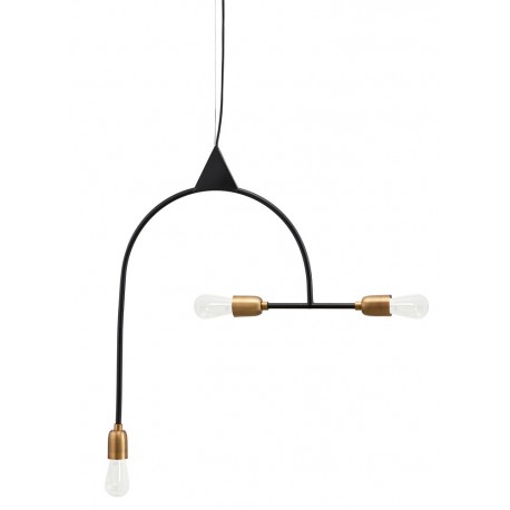 Suspension sculpture design métal noir laiton House Doctor Arch