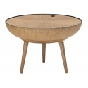 Table basse ronde bois rangement plateau amovible Bloomingville Ronda