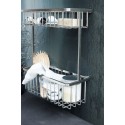 house doctor etagere de salle de bains metal argent wg0301 double