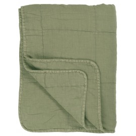 ib laursen boutis matelasse vert olive uni 130 x 180 cm