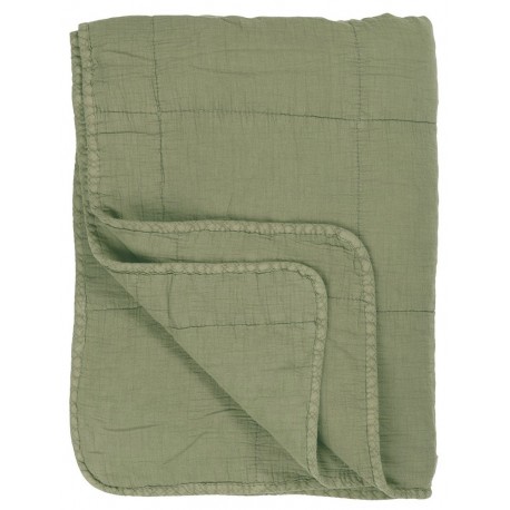 ib laursen boutis matelasse vert olive uni 130 x 180 cm