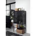 nordal meuble vitrine metal noir perforé style industriel wire