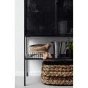 nordal meuble vitrine metal noir perforé style industriel wire