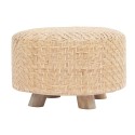 house doctor weave tabouret rond rotin tresse bois id0991