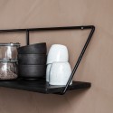 house doctor wired etagere murale bois manguier metal noir br0411